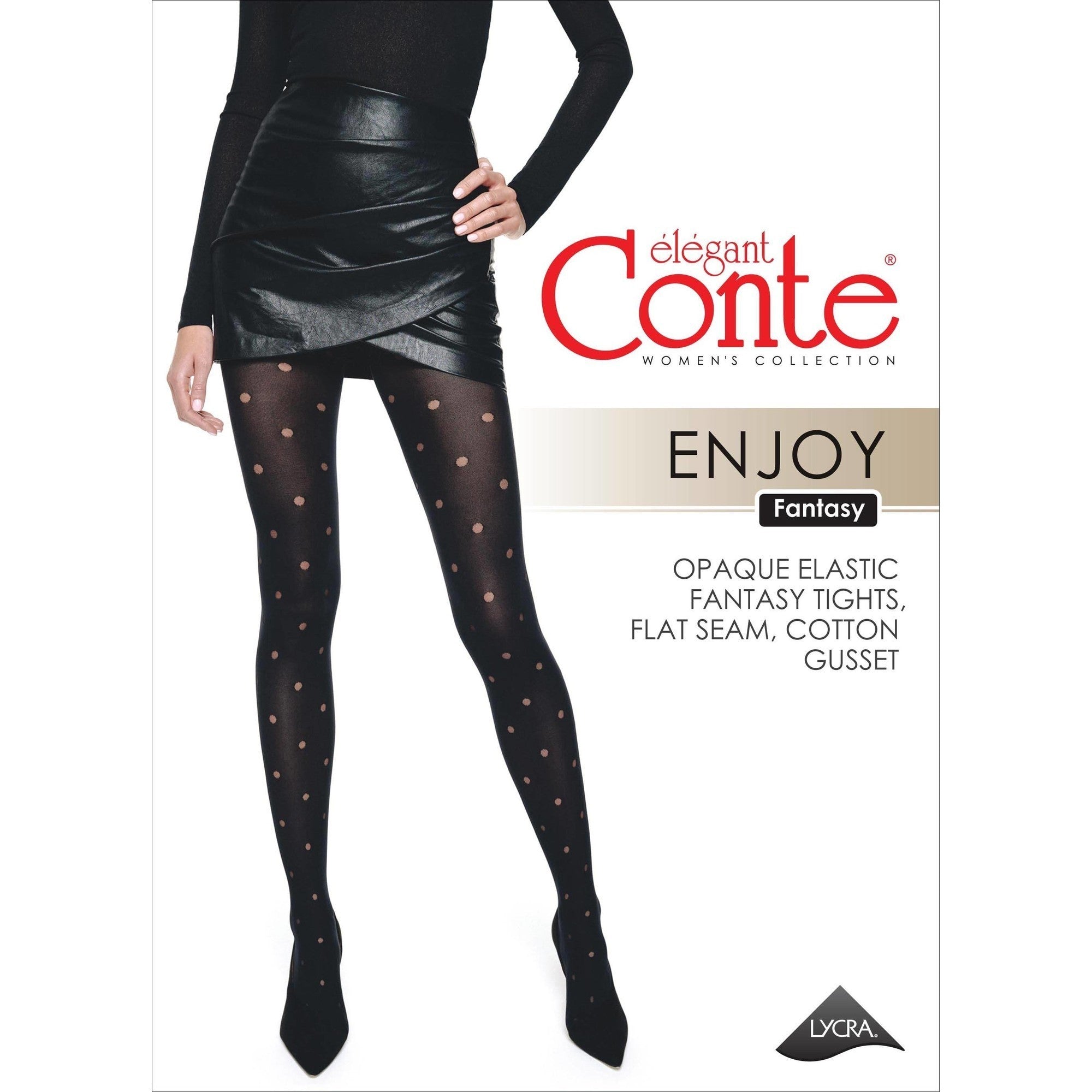 HAPPY polka dot stockings with fishnet - Official online store Conte