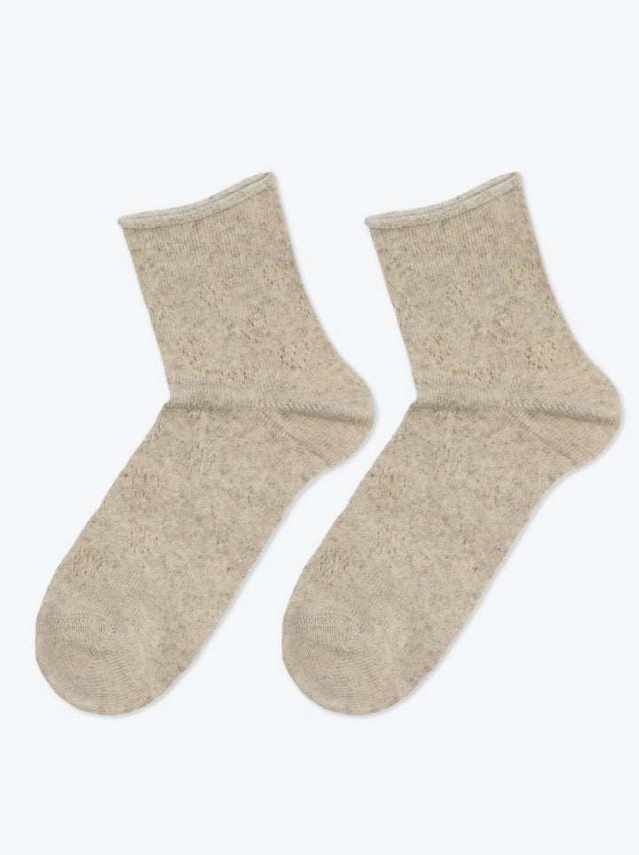 Cotton Linen Socks Conte Classic 542 - Hearts Pattern