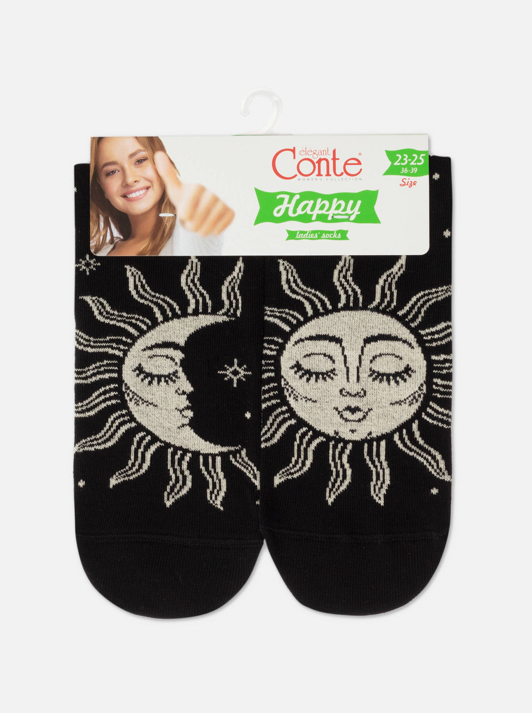 Socks Cotton Conte Happy 355 - Sun