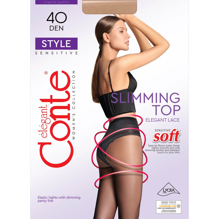 Tights Conte Style 40 Den - Ajour Control Top