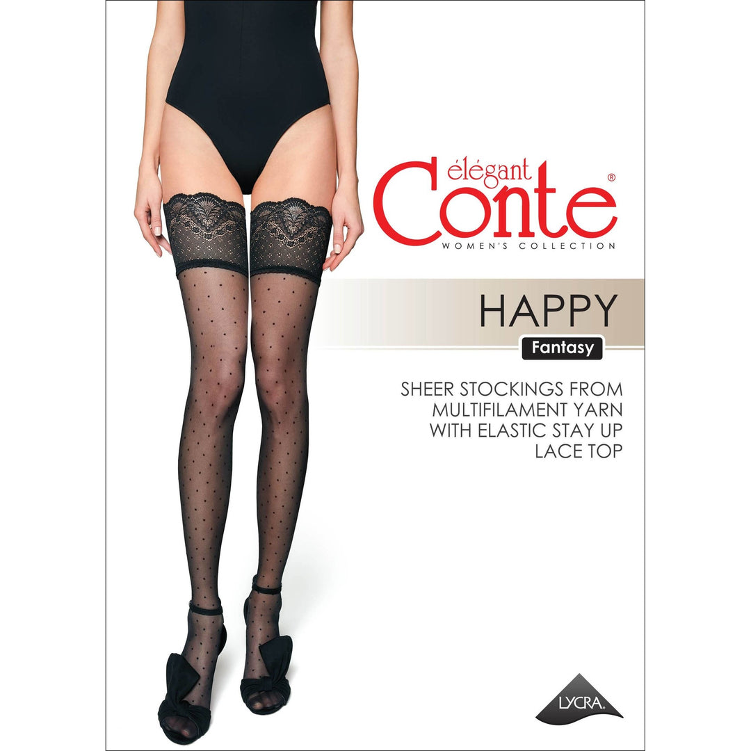 Conte Womens Large Polka Dot Fantasy Design Pantyhose Tights